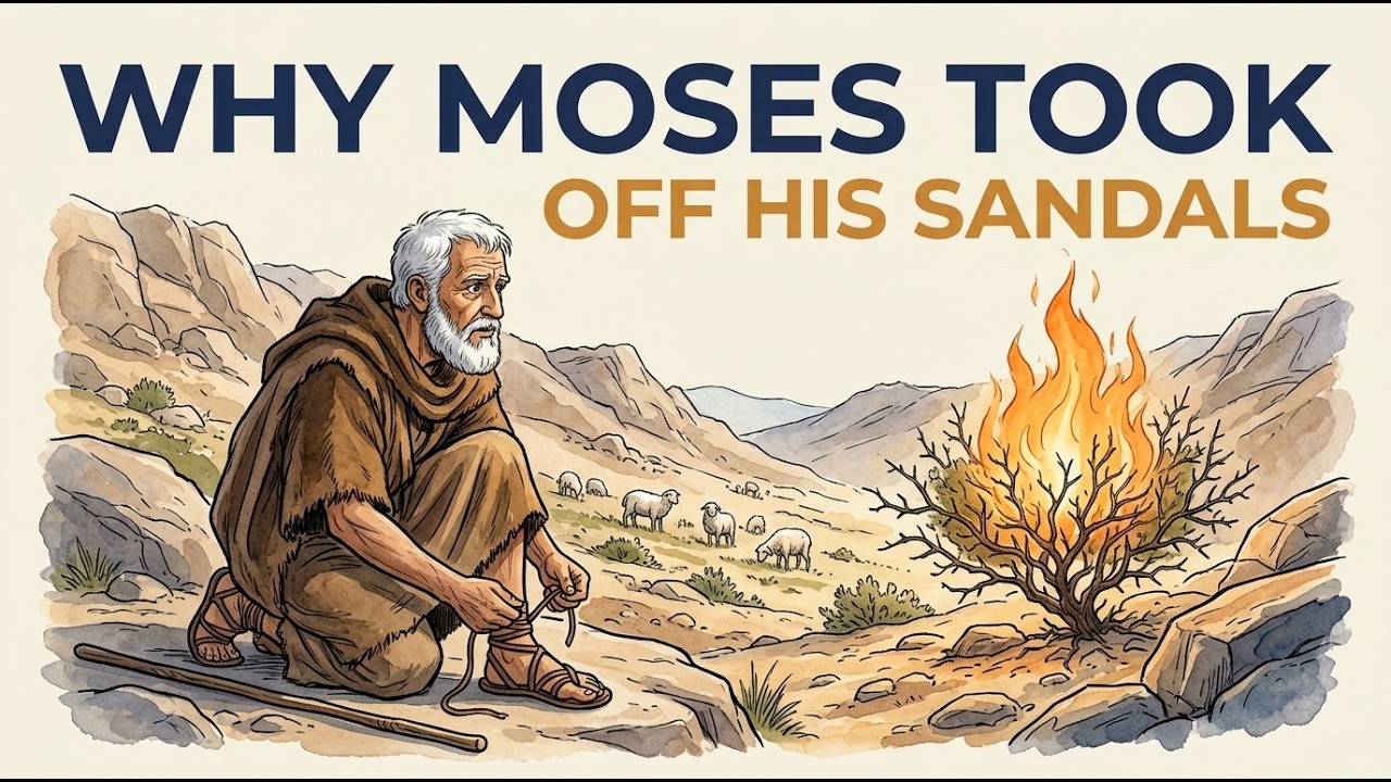 What "Take Off Your Sandals" Really Means in Hebrew. Moses at the Burning Bush
