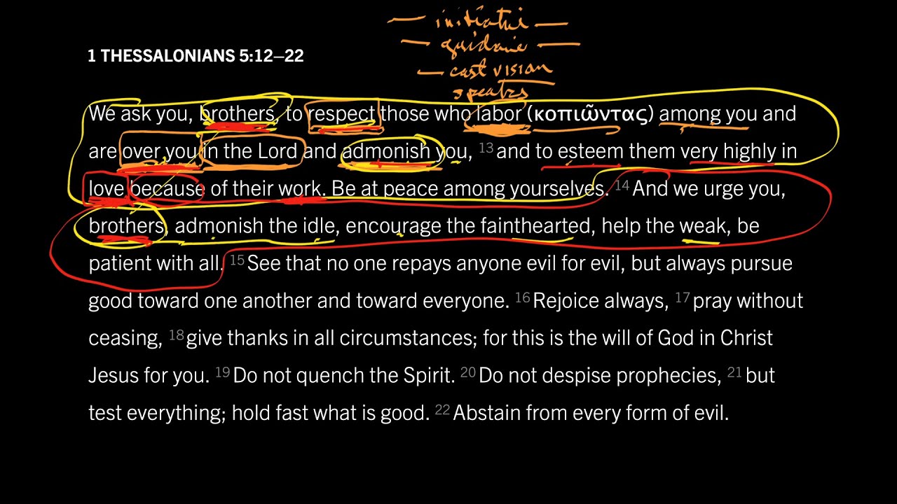 1 Thessalonians 5: Lead and Be Led